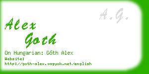 alex goth business card